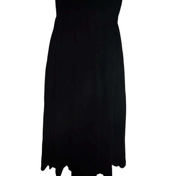 Unbranded Black Plush Velvet Evening Slip Dress SZ 10 Glam Cocktail Y2K - Picture 6 of 6